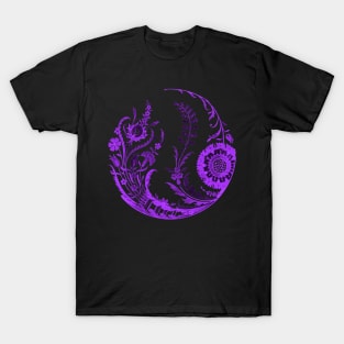 Purple circle floral T-Shirt